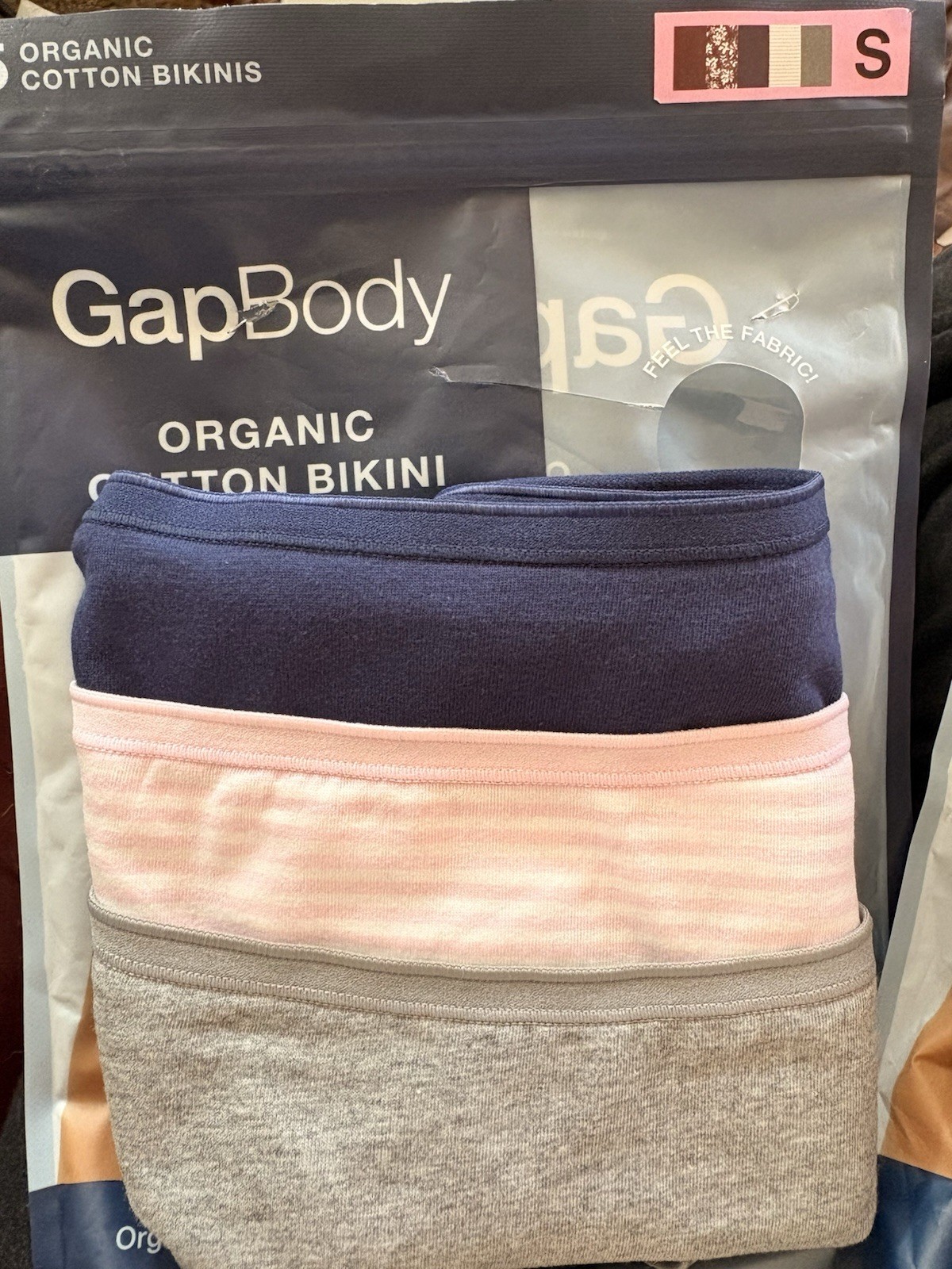 GapBody Bikini Panties Lot of 8 Size S Mixed Colors/Patterns New Damaged Pkgs