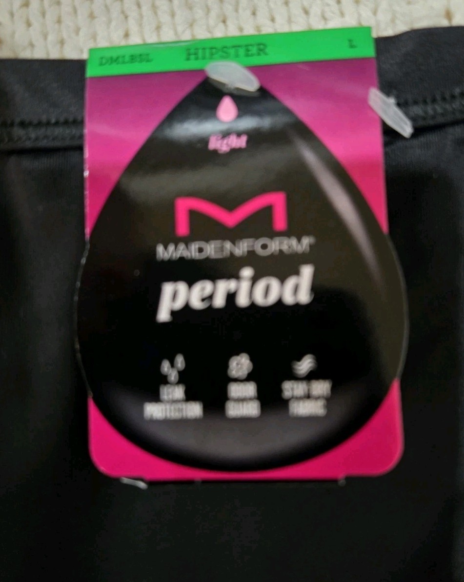 MAIDENFORM PERIOD HIPSTER / SIZE 7 /LARGE/ MSRP $16.00 nwt