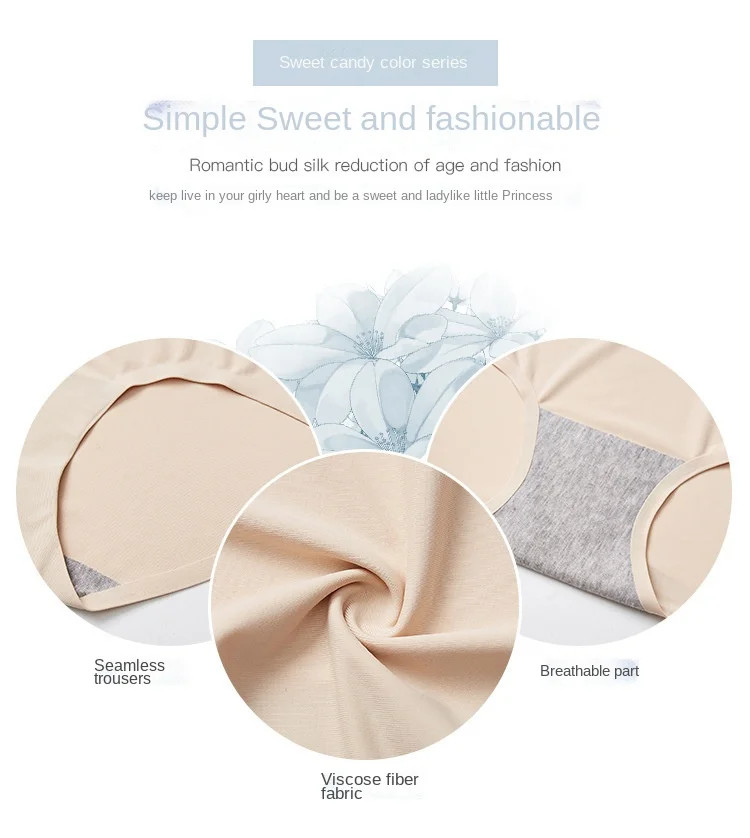 Seamless Panties Plus Size High Waist Soft Stretch Breathable Underwear Fit