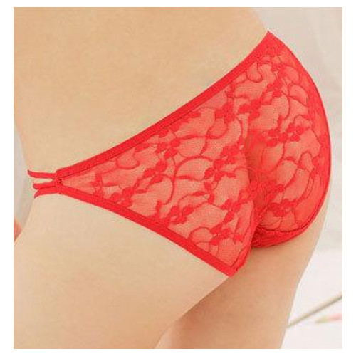 Womens Underwear, Panties, Stretch Lace, Red, ONE SIZE FITS XSM,SM