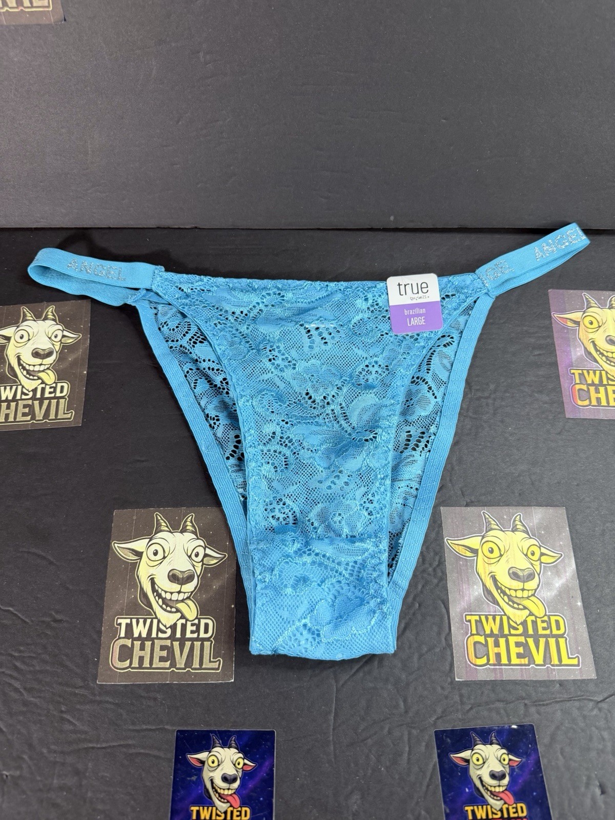 Rue21 True Women L Brazilian Panty Underwear See Through Mesh Sheer Floral Angel