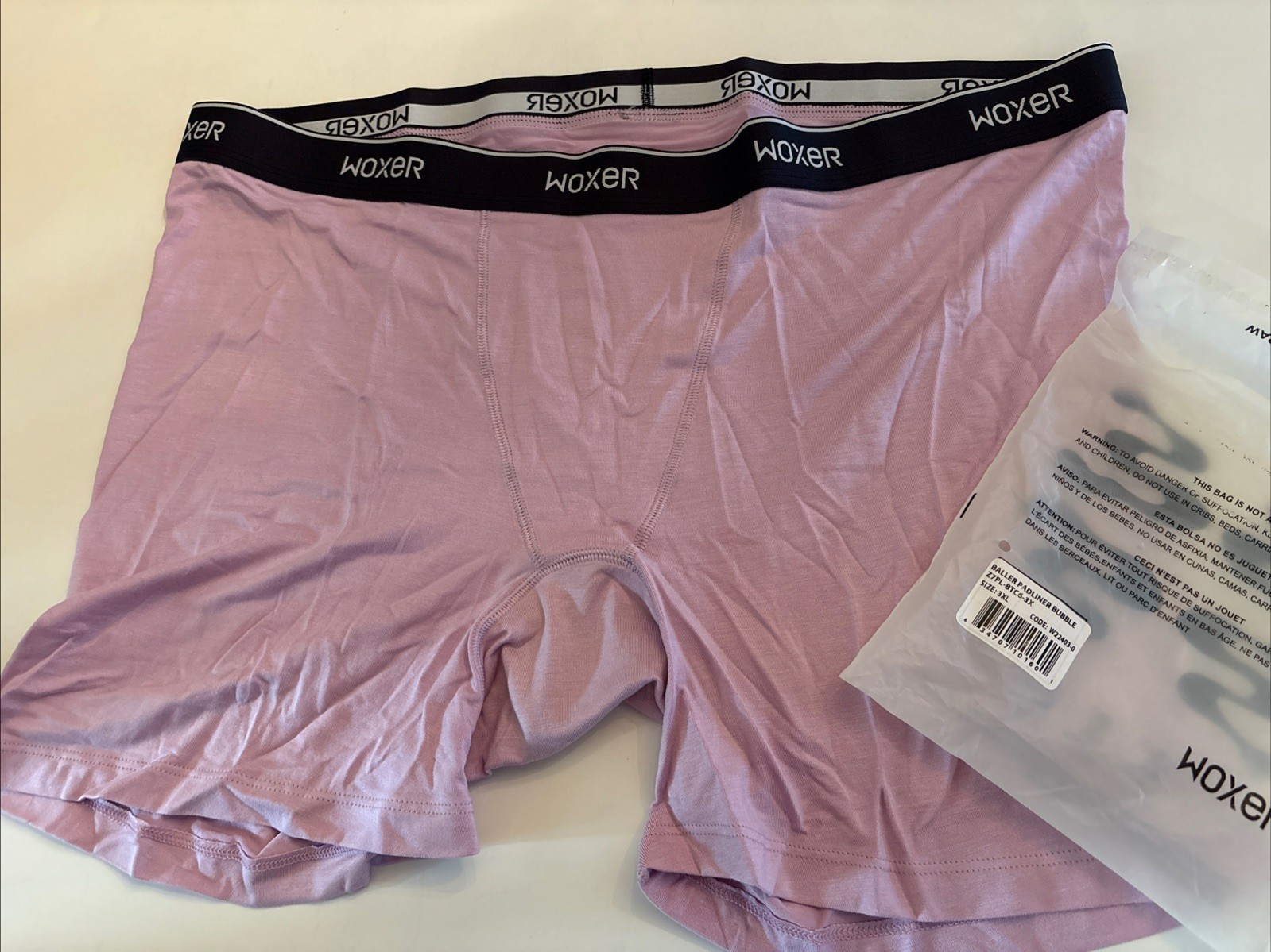 New Woxer Baller Padliner Bubble Women’s Boxers 3XL (38” Waist) Lilac In Color