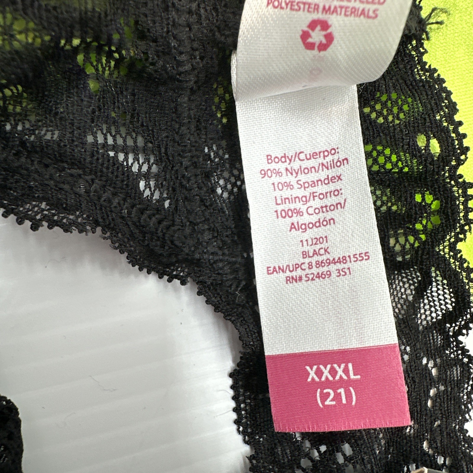 No Boundaries NOBO XXXL (21) Thong Panties Set of 3 Teal Cheetah,Black,Green {54