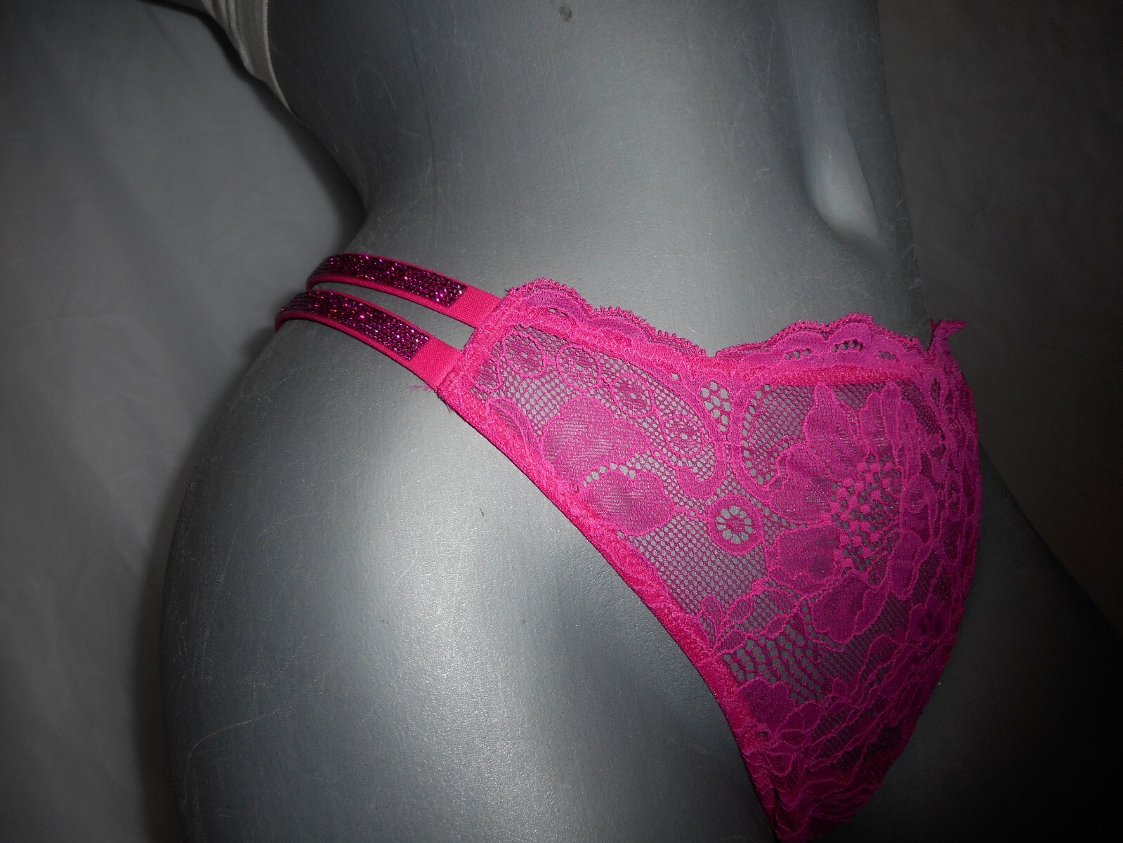 Victoria’s Secret Shine Strap Pink Very Sexy Brazillian Slip Small/Petite Panty