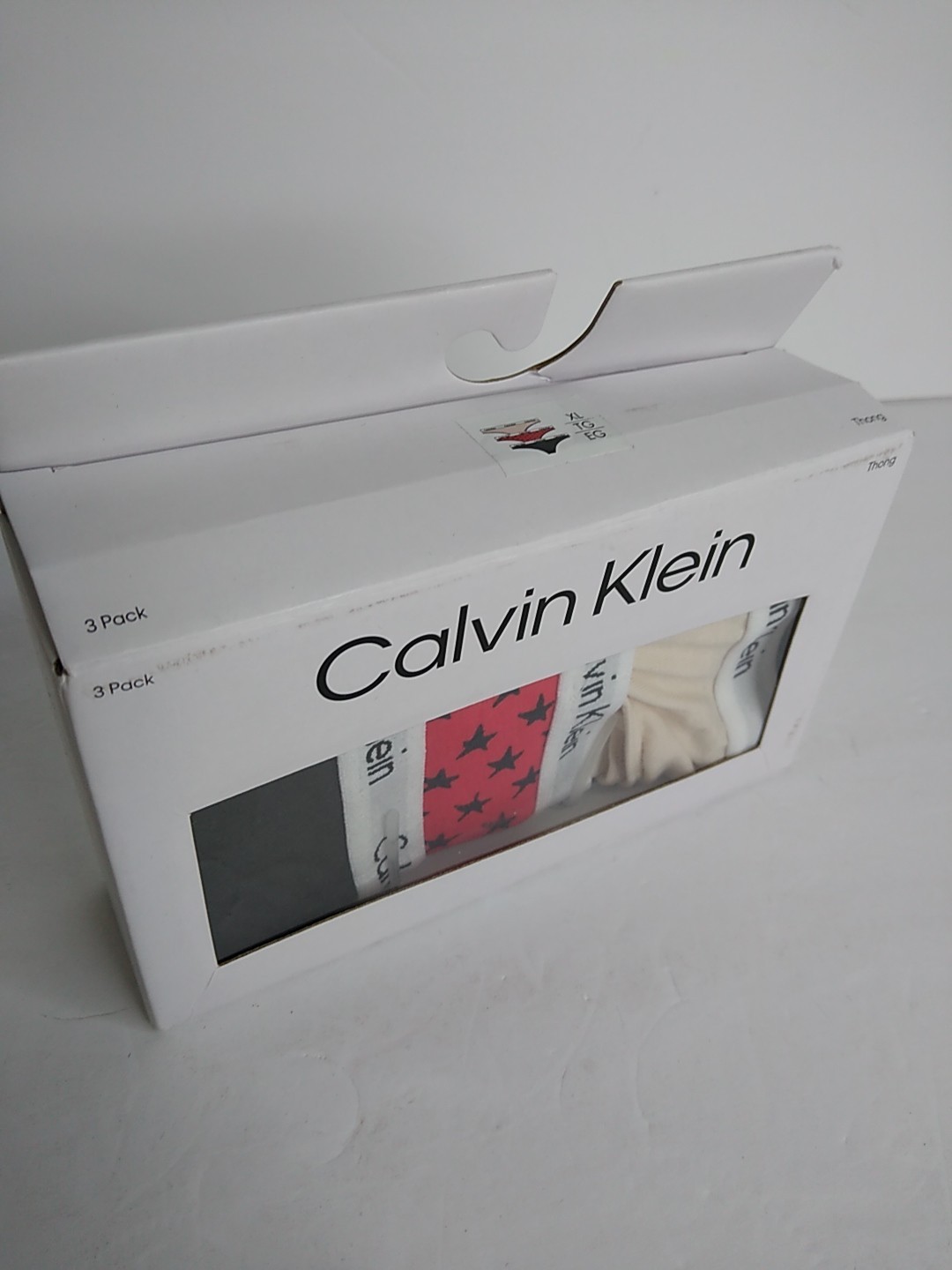 NEW Calvin Klein Women’s 3-Pack Carousel Logo Cotton Thong Panties Size X-Large