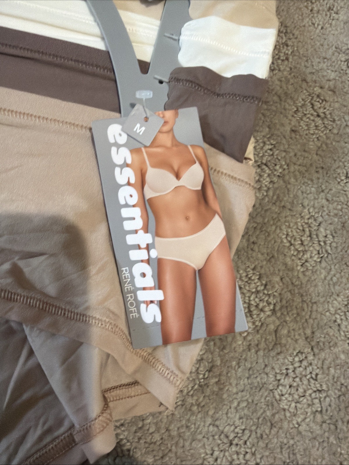 Essentials By Rene Rofe 5pk Multicolor Flexible Fit Hipsters Panties. Sz M. NWT