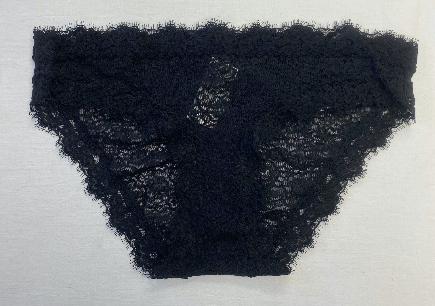 Aerie Eyelash Lace Bikini Underwear — TRUE BLACK S