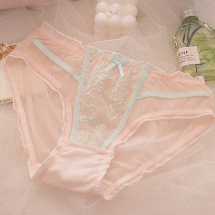 3pcs Womens Chiffon Panties Soft Korean Underwear Hot Sheer Knickers