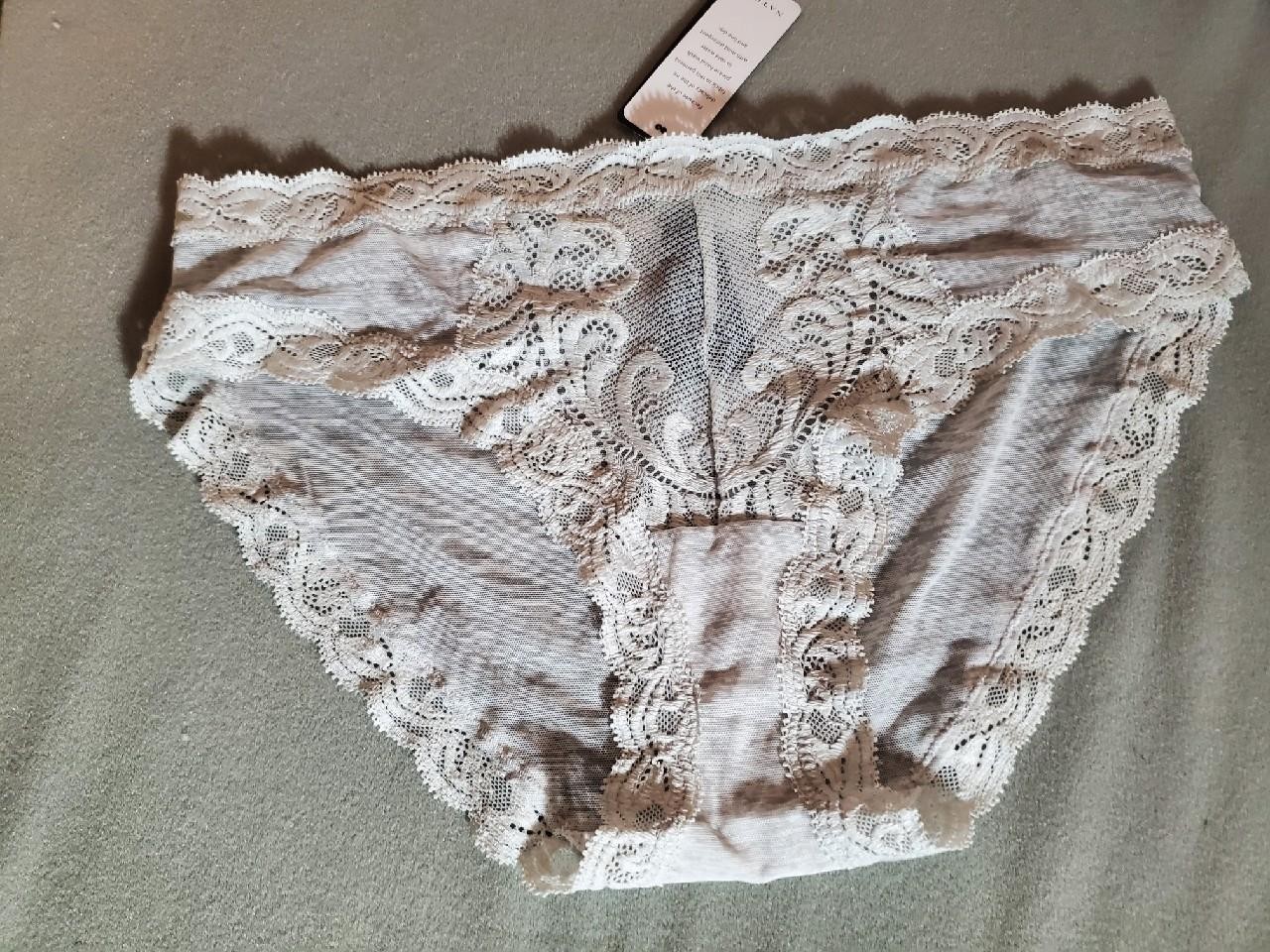 NWT NATORI FEATHERS HIPSTER PANTIES 753023 032 HEATHER GREY L
