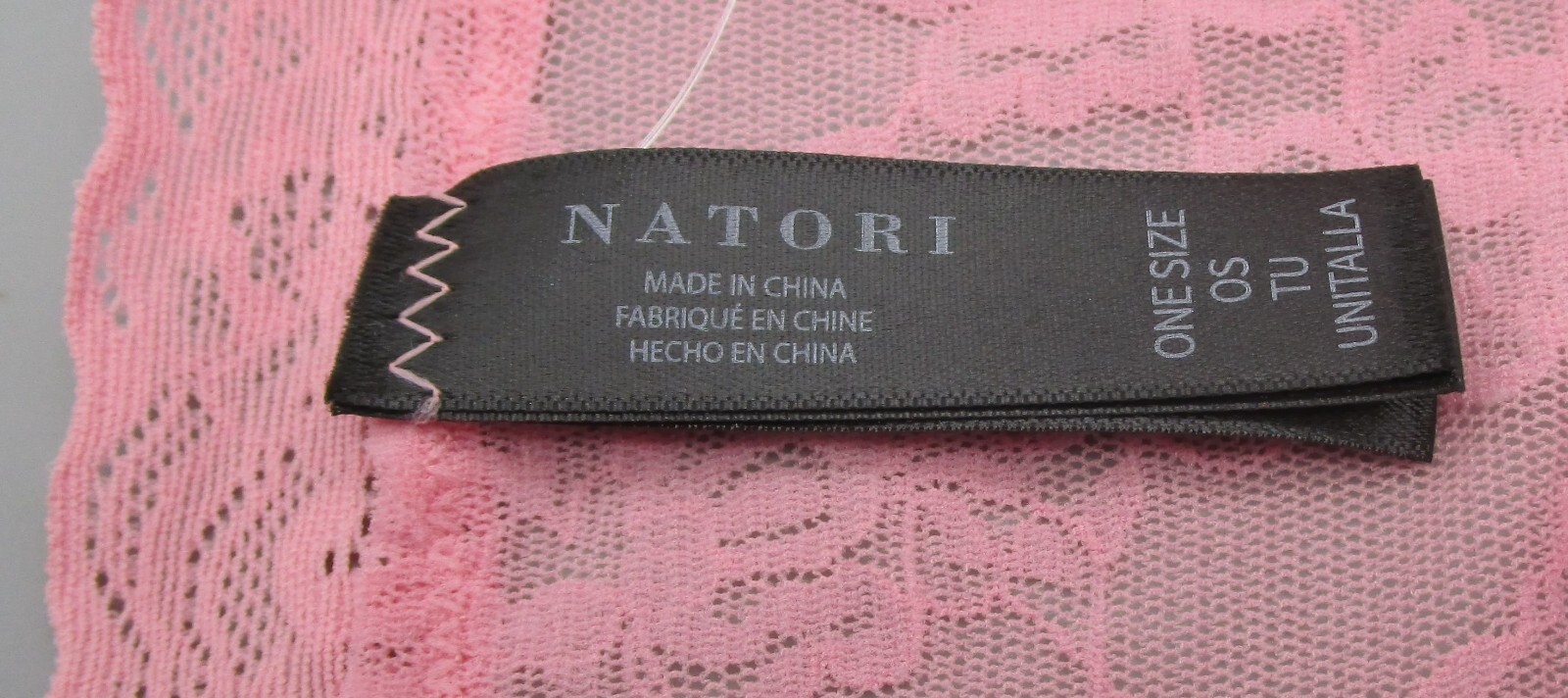 NATORI~ONE SIZE (S-XL)~771303~Rosette Pink BLISS ALLURE Lace Thong