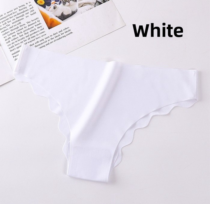 5PCS Women Underwear Seamless Invisible Ice Silk Cheeky Thongs, Sexy Low Briefs