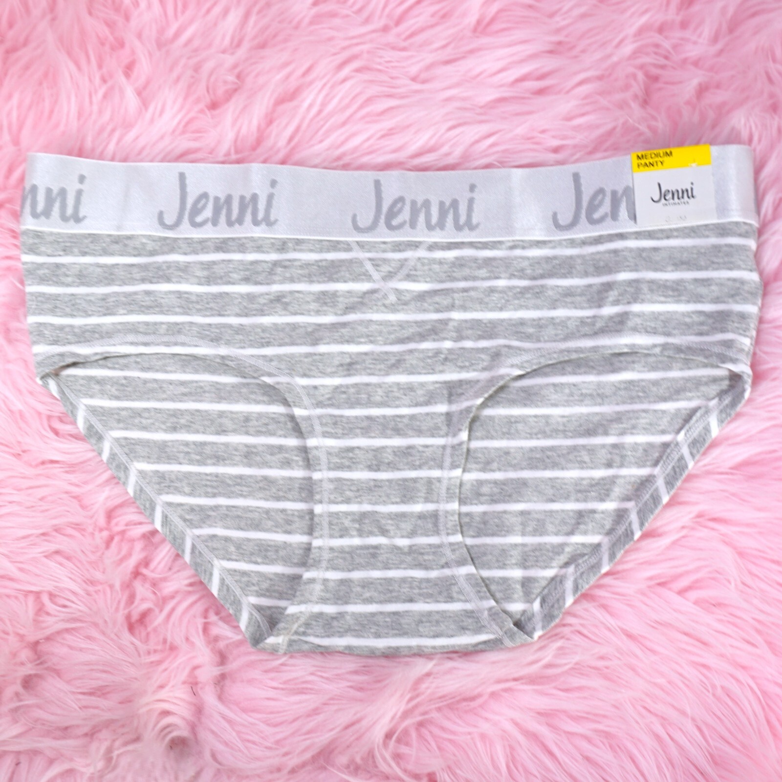 stretch Cotton women’s panties soft striped black or gray Jenni Panties M 3XL