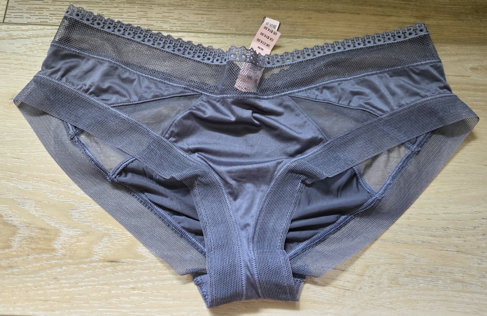 NWT Victoria’s Secret Body by BBV Silky Smooth Mesh Trim Hiphugger Panties M