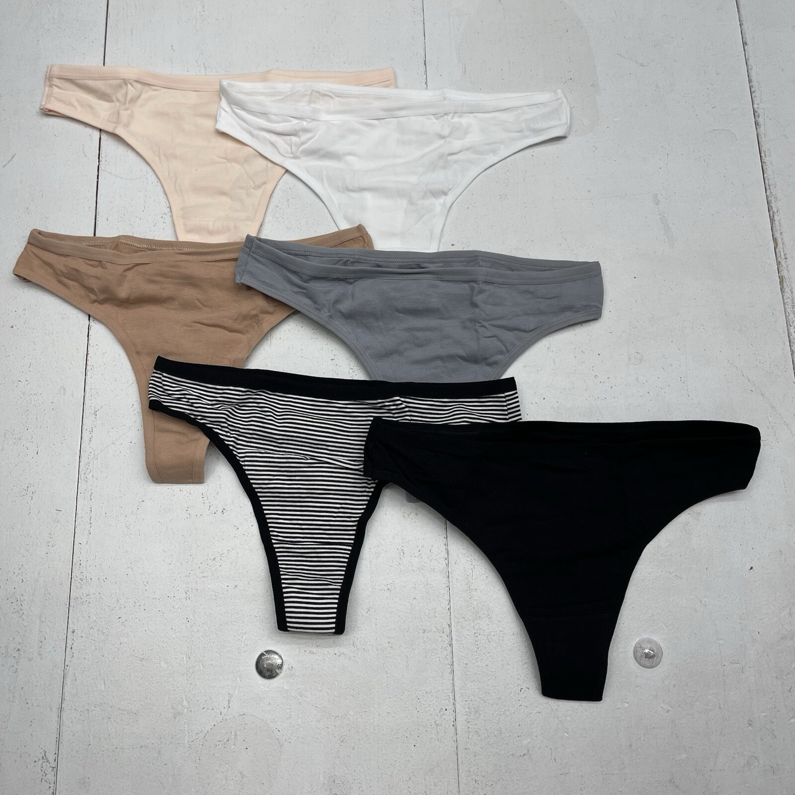 Anzermix 6 Pack Assorted Multicolored Thong Underwear Women’s Size Medium New