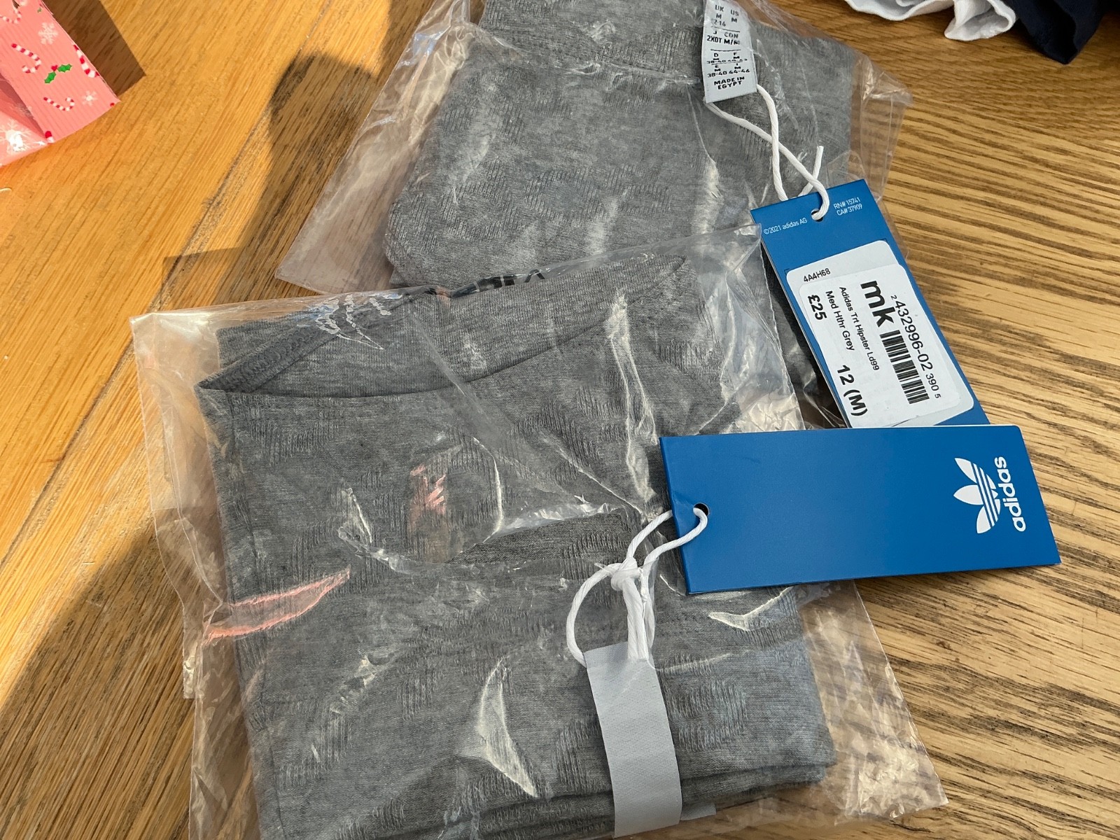2 x Adidas Originals Womens Hipster Brief Grey Medium 12-14 Modern Flex RRP £50