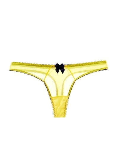 New Claudette Dessous Thong Bikini Panty Brief Sexy Lingerie Panties Yellow Navy
