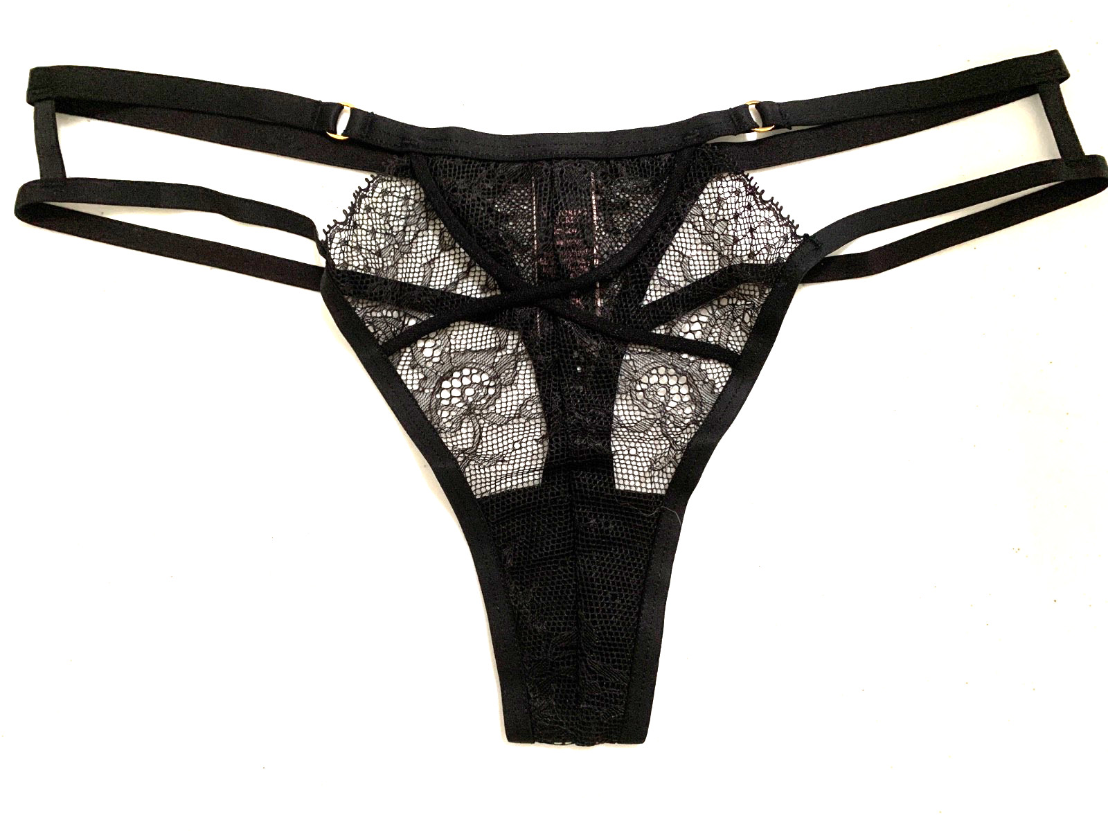 NEW Victoria’s Secret Very Sexy Soft Strappy Micro Lace Caged Inset Thong Panty
