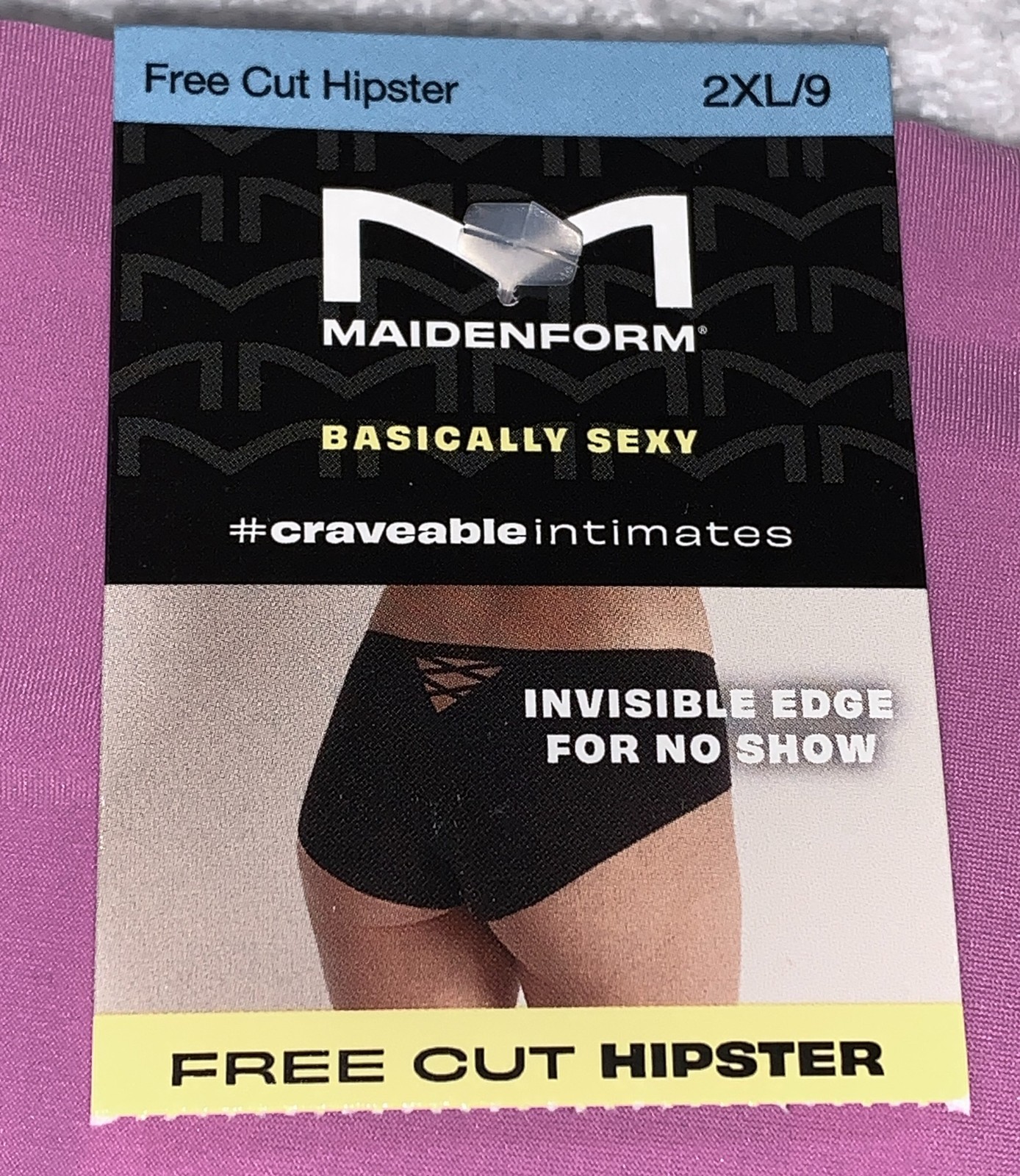 MAIDENFORM Basically Sexy M Free Cut Hipster Panty Womens Sz M 6 XL 8 2XL 9