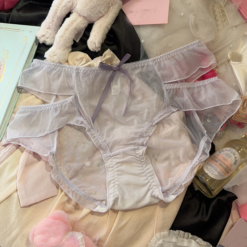 Japanese Cute Girls Sheer Underpant Panties Briefs Sweet School Princess Knicker