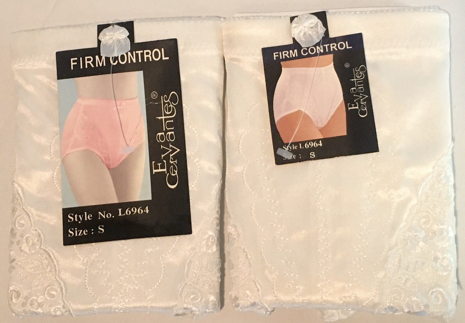 Eva Cervantes Panties Underwear Lace Shapewear Floral Satin Decoration S Lot 2