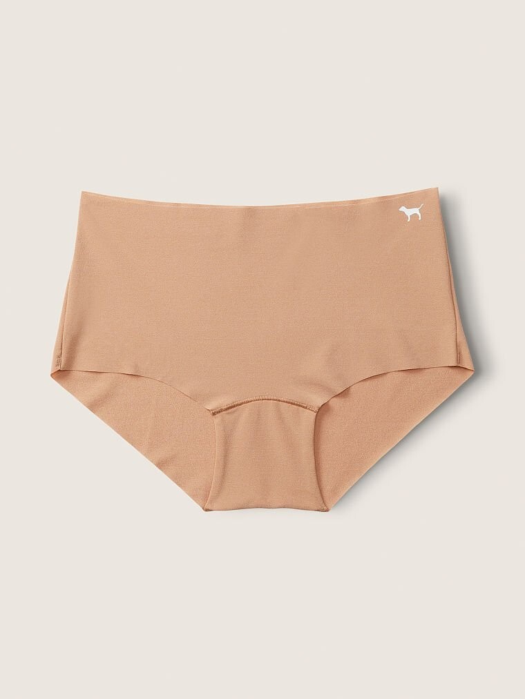 S NOSHOW Mocha Latte Beige LowRise Victorias Secret PINK Boyshort Brief Pantie