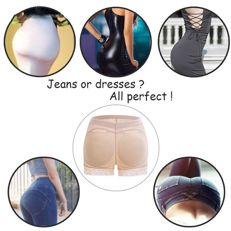 US Women FAKE ASS Butt Lift and Hip Enhancer Booty Padded Underwear Pants Shaper