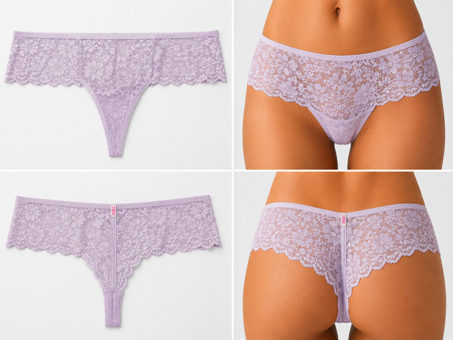 PINK The Lacie Posey Lace Cheeky Panty Size S