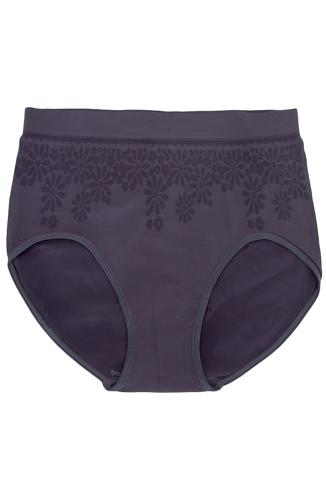 12pcs Assorted Color Mixed Flower Pattern Textured Mamas Seamless Briefs Panty