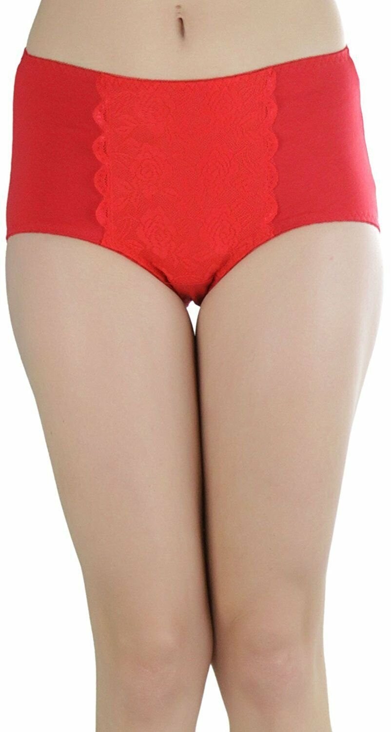 FashionCatch Women’s Lace Boy Shorts with Cotton Lining 6-Pack