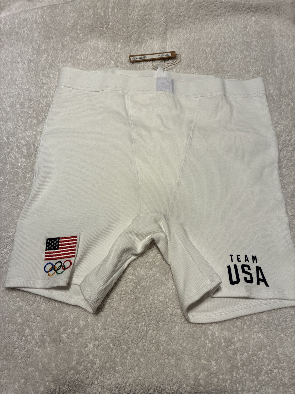 SKIMS Soft Lounge Boxer Short Team USA White XL