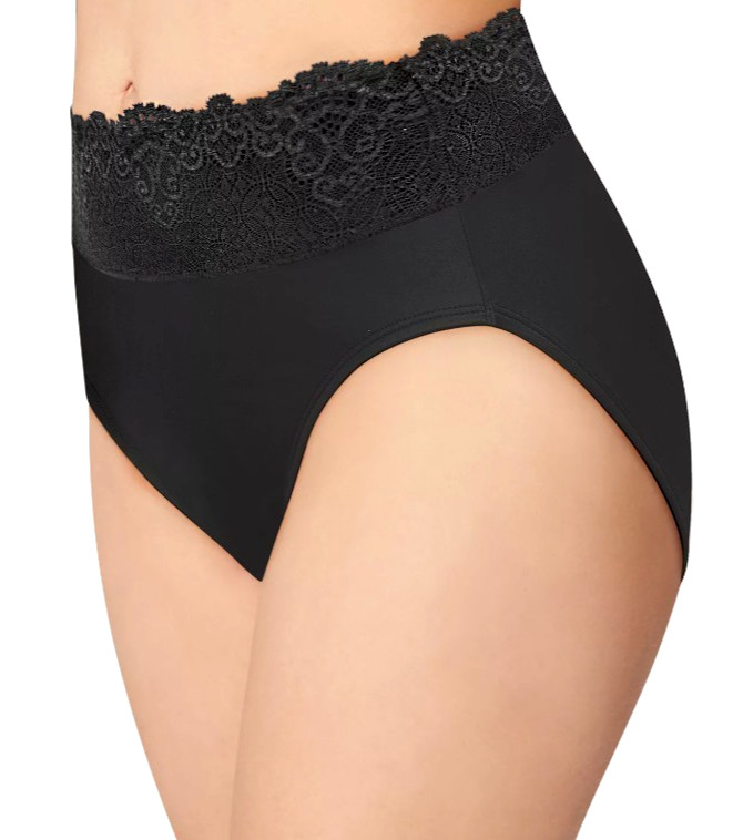 BALI NWT 9/2X Passion For Comfort Hi-Cut DFPC62 Nylon Lace Top Panties 7 Colors