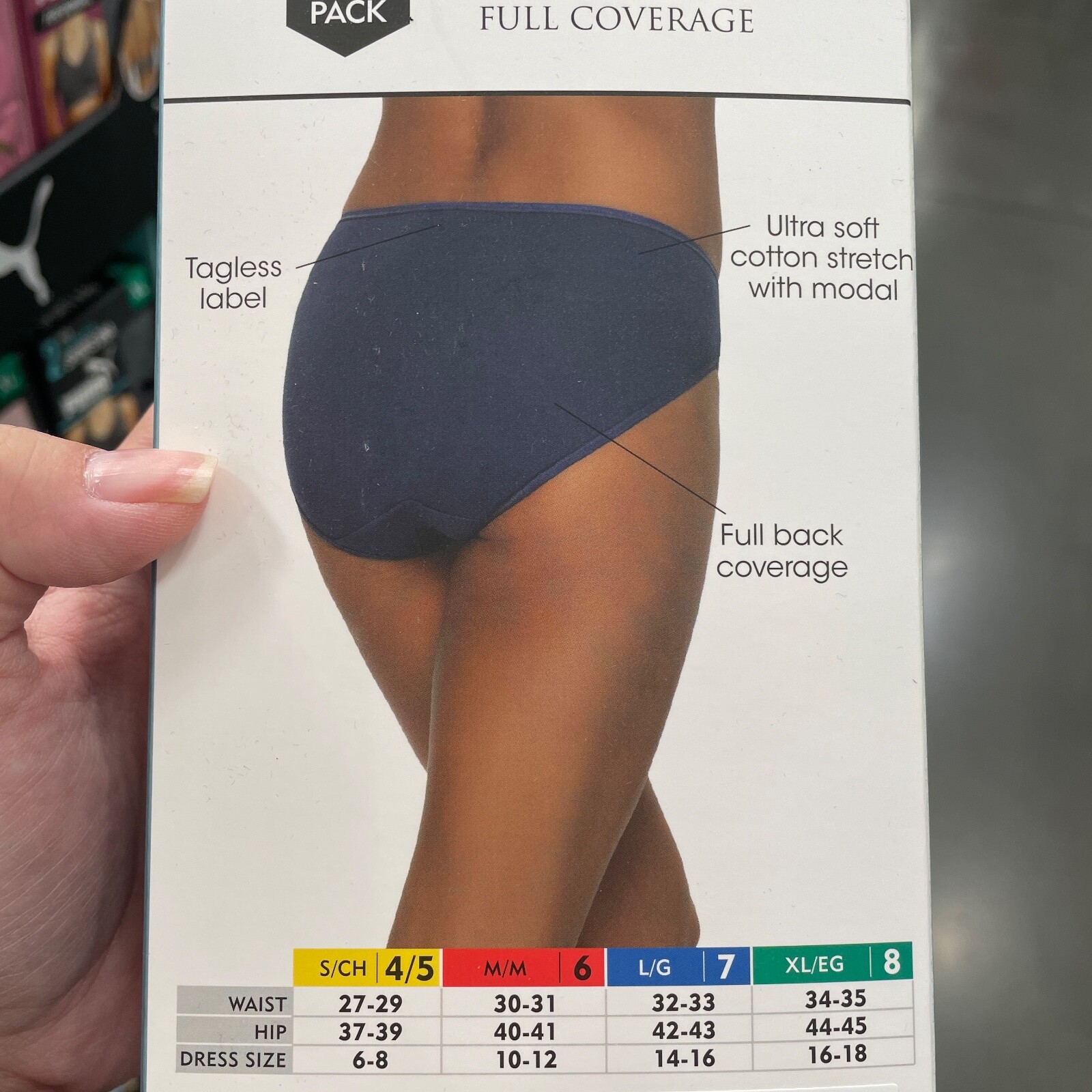 NIB Felina Hi-Cut 8-Pack Ultra-Soft Cotton Stretch w/Modal Briefs Small $80