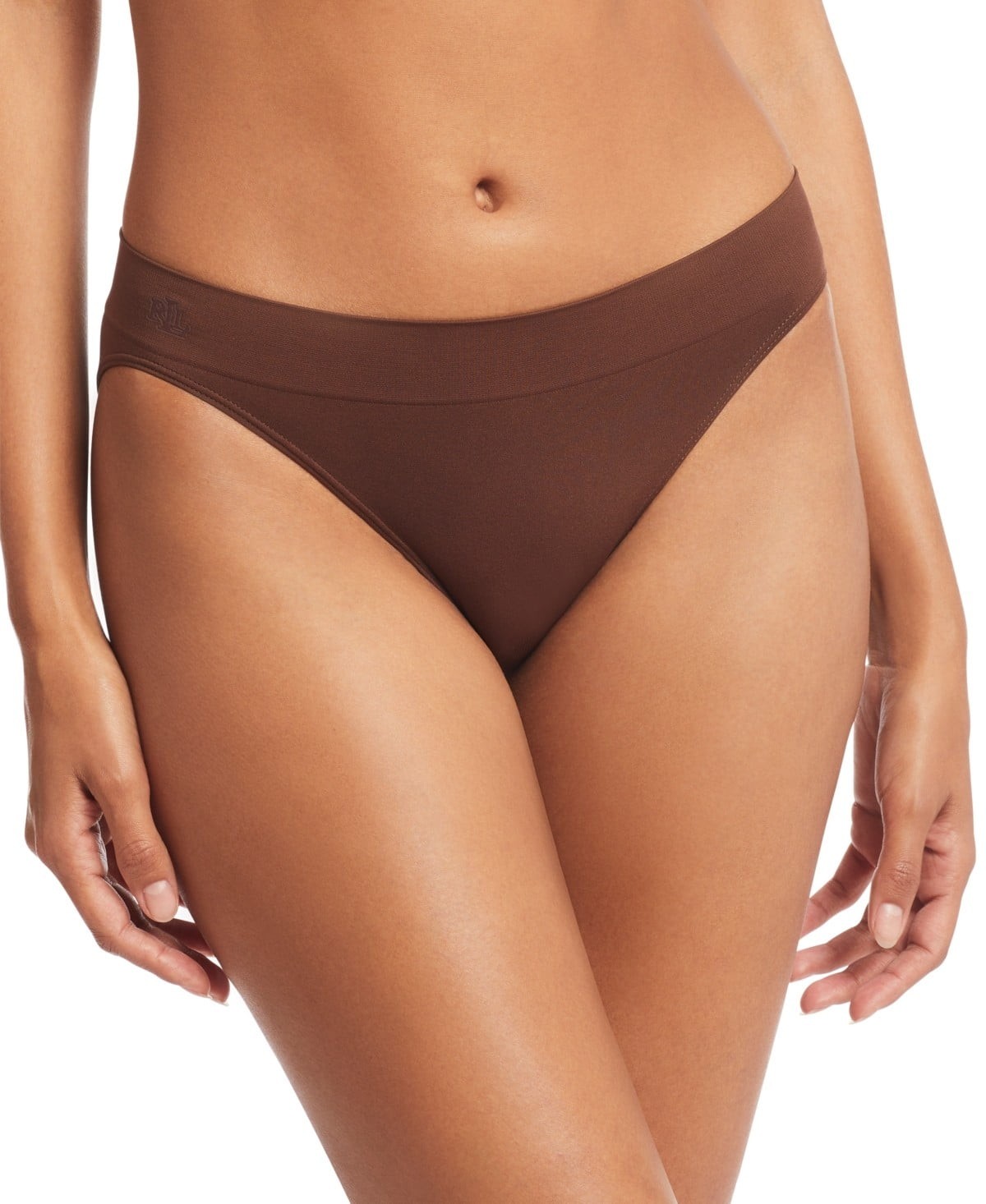 Lauren Ralph Lauren Seamless Bikini Brief Underwear 4L0011 Nylon Brown Size M