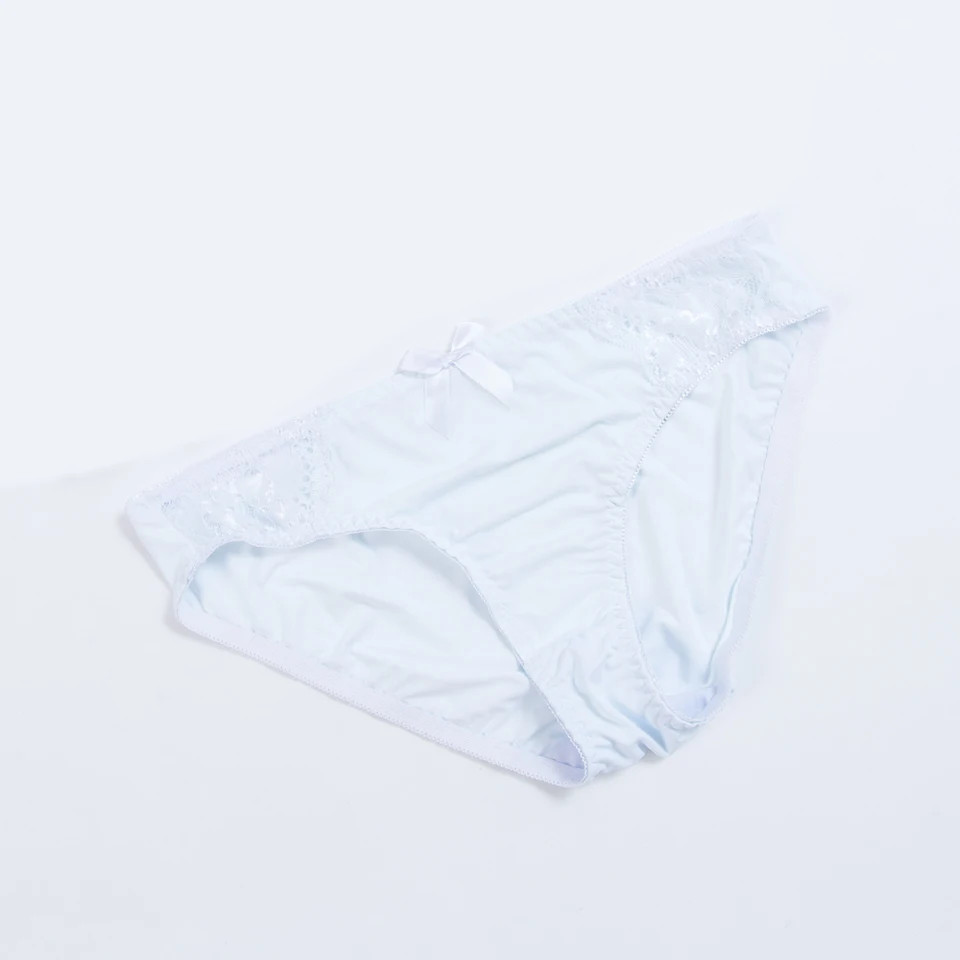 Solid Seamless Panty Set Invisible Low Waist Briefs Underwear Women 2PCS Set