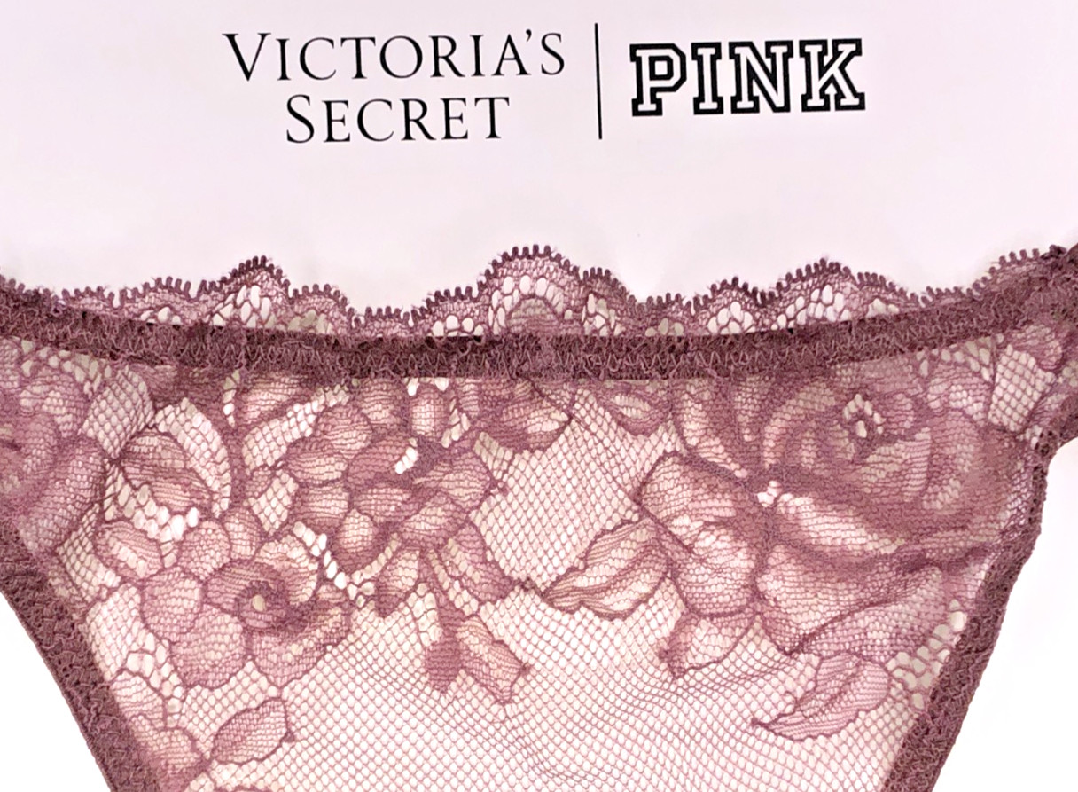 Victoria’s Secret Very Sexy NWT Medium Purple Lace Ombre Shine Strap Thong Panty