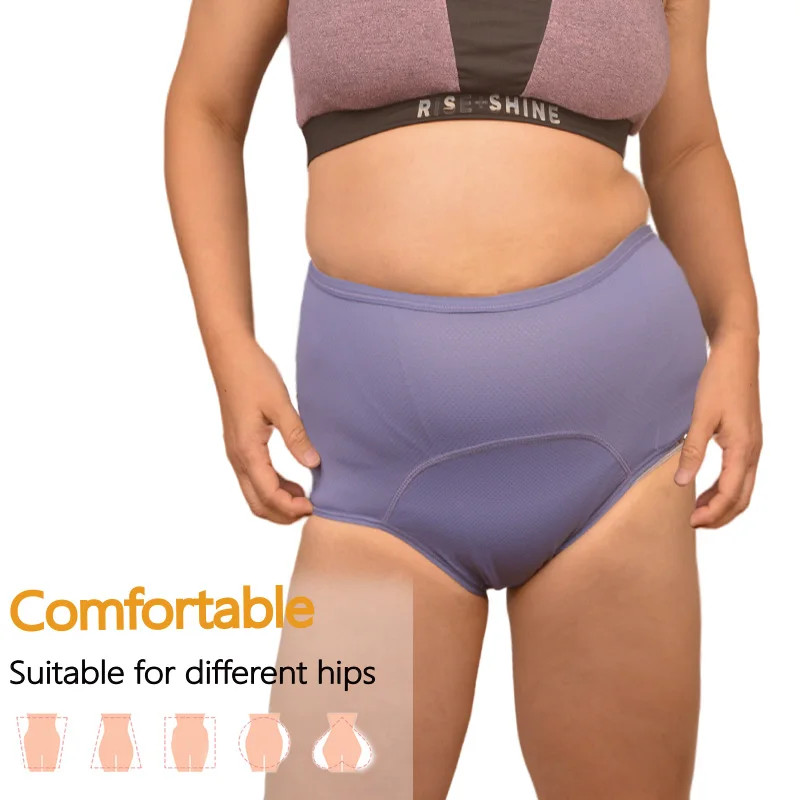 High Waist Menstrual Panties Plus Size Women Leak Proof Breathable Underwear 8XL