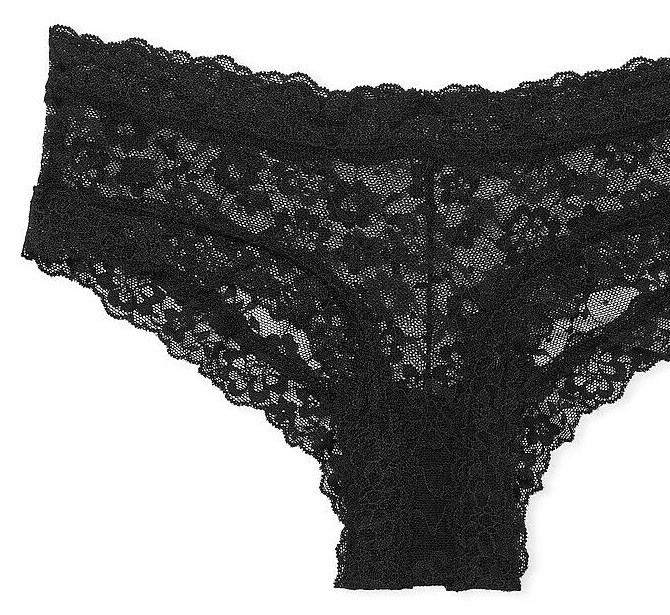 XS S M L XL NOIR Dk Black ALL FLORAL LACE THELACIE Victorias Secret CHEEKY Panty