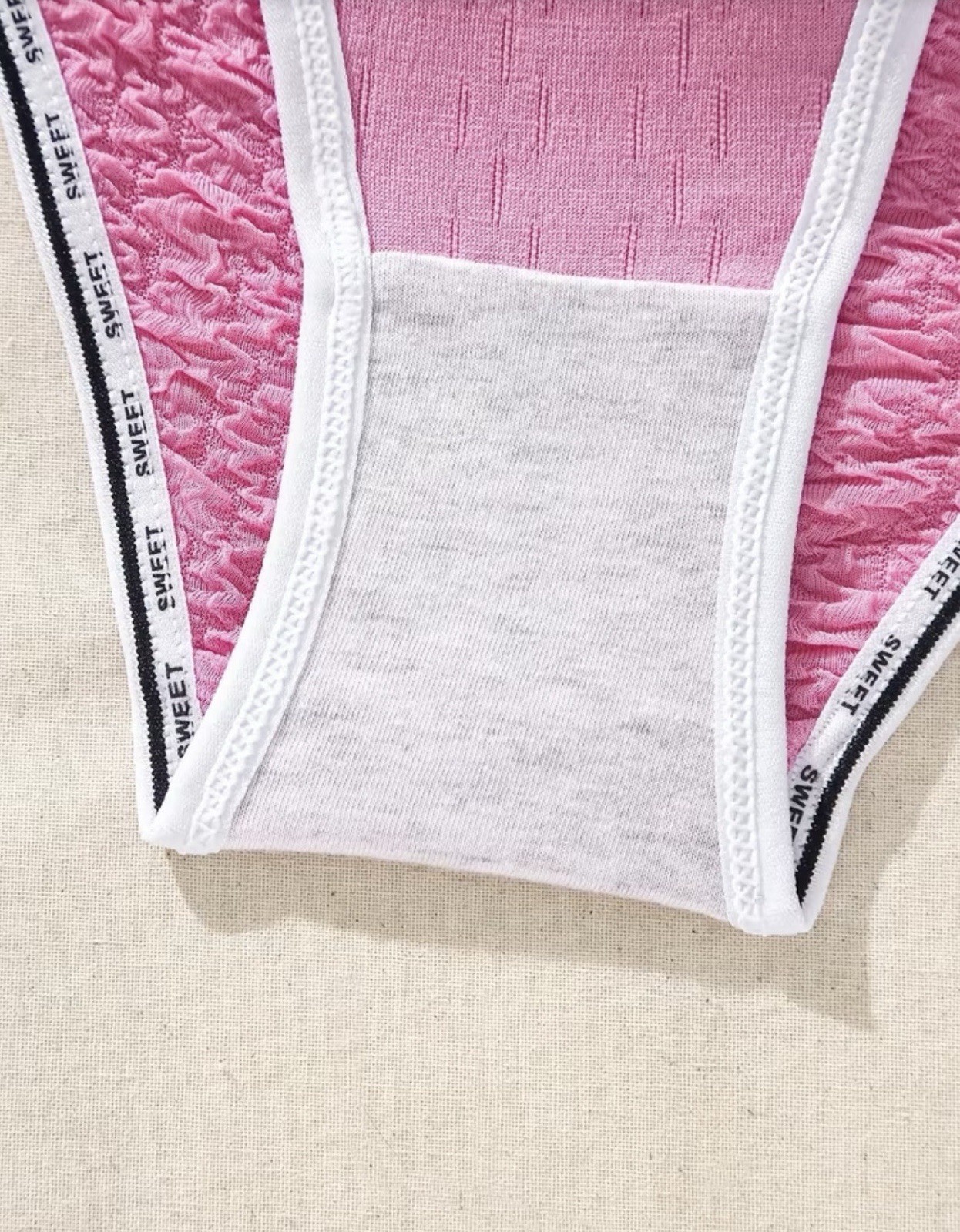 Women’s SWEET Brief Panties Lavender Pink White Black Fuchsia Stretch 5pk Medium