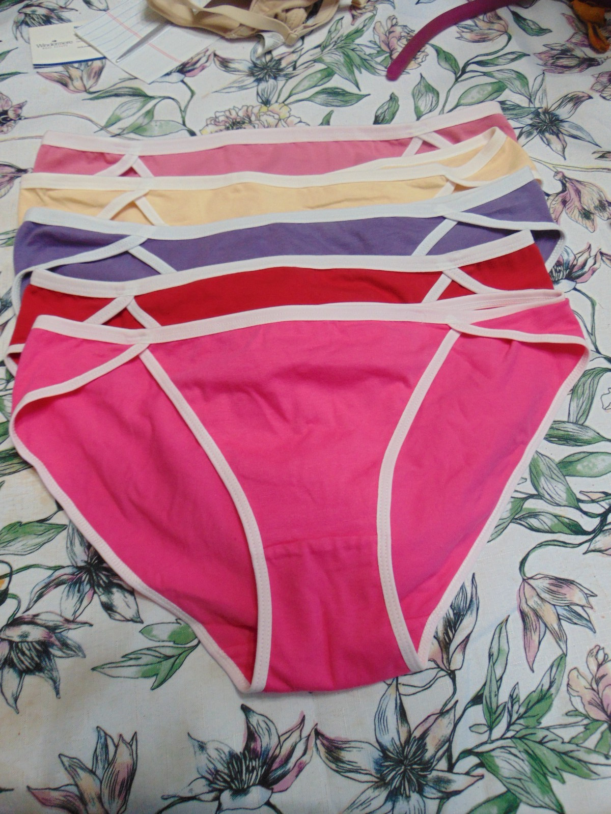 NWT Set of Five Different Colors of Bikini Panties Size X-Large (BG 35)