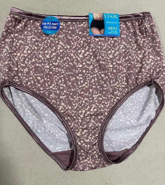 4 Pairs Vanity Fair Illumination Briefs 13109 CHAMPAGNE TOAST PRINT 6 7 8 9 10