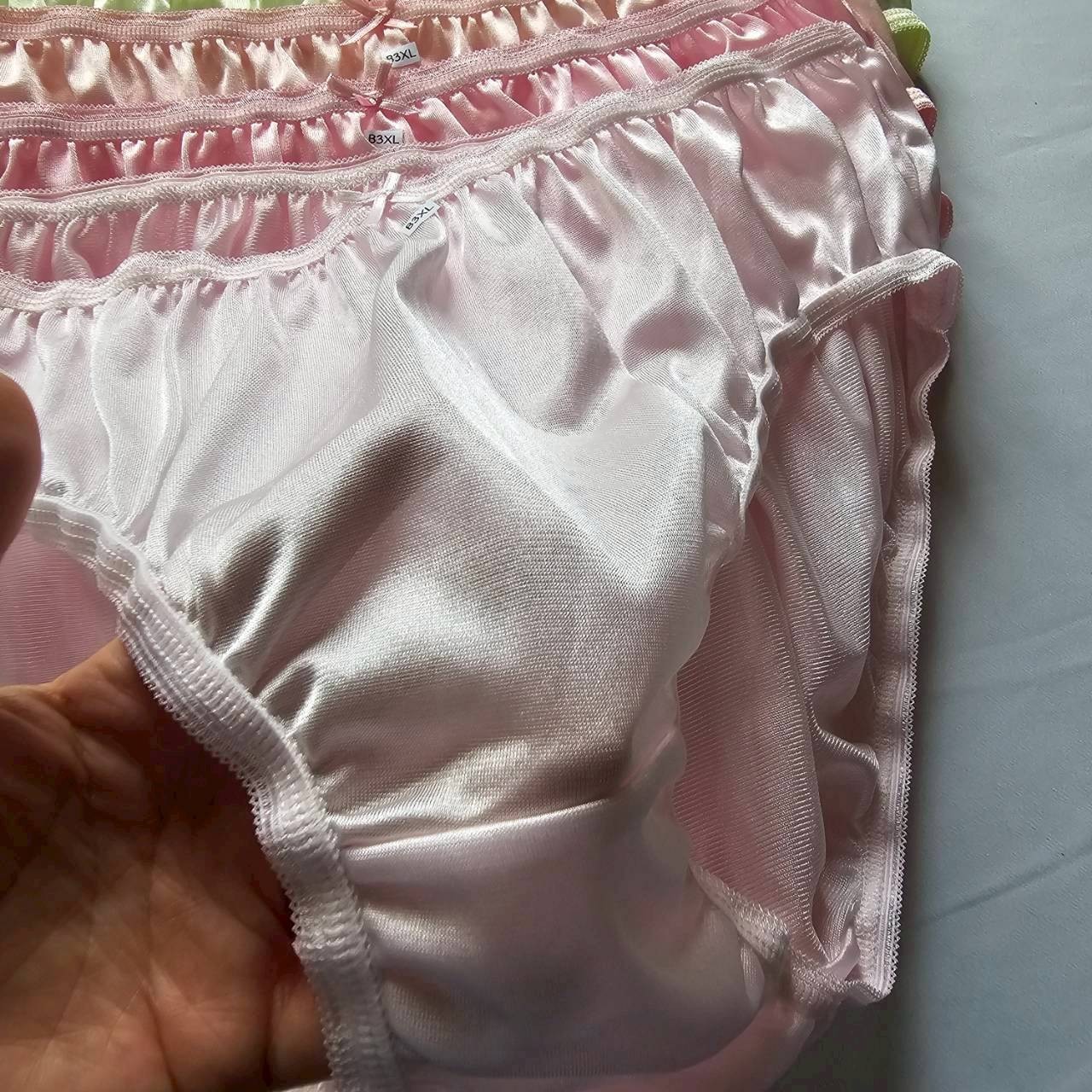 6Pcs Bikini Plus Underwear Nylon Woman Panties Briefs Light Soft Mid-Waist/3XL