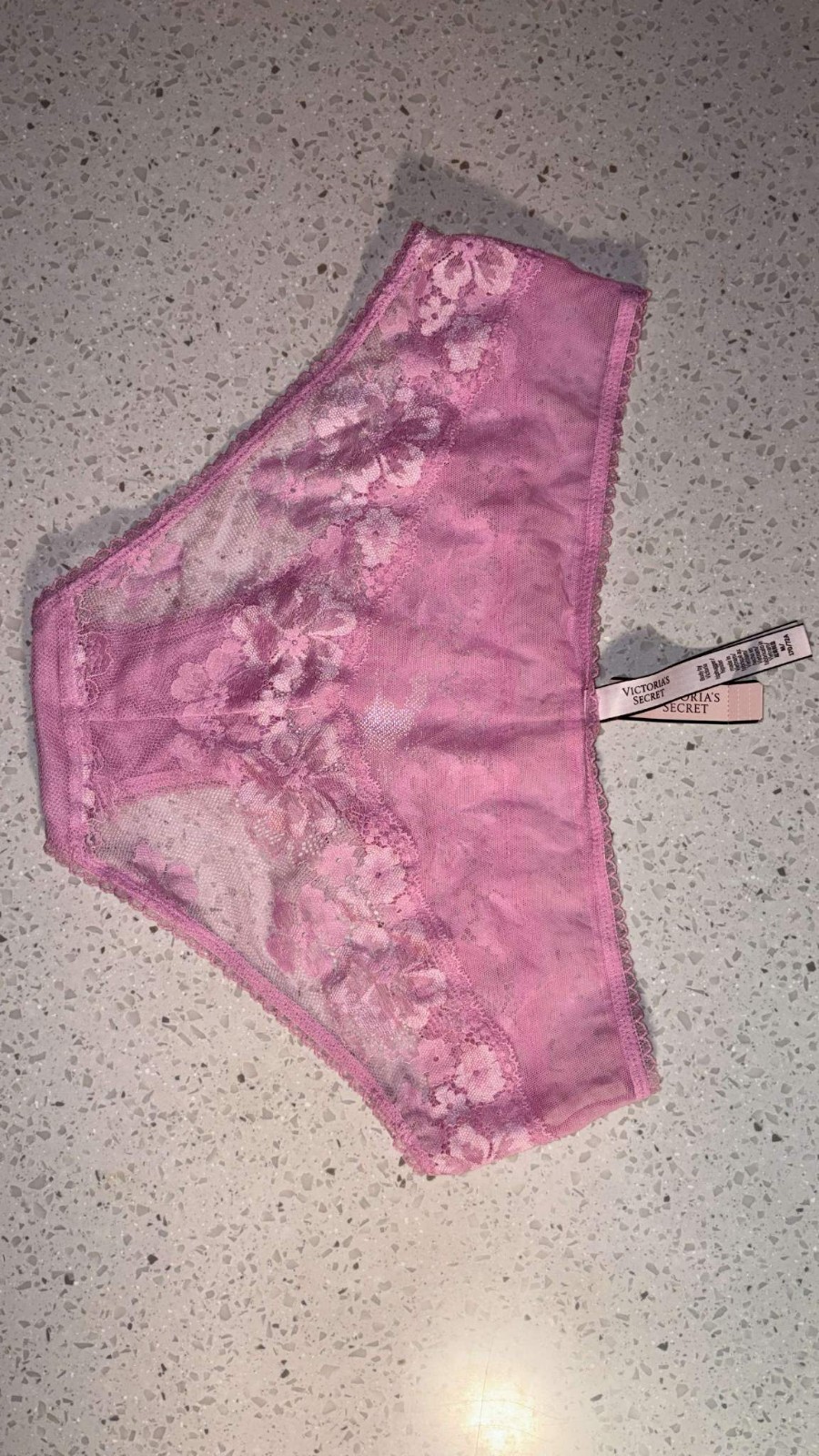 NWT Body by Victoria Lace-Inset Hiphugger Panty size M Butterfly Mariposa