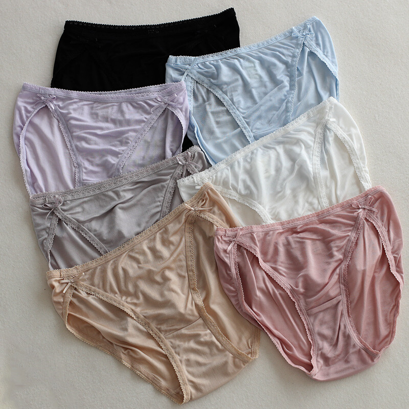 100% Pure Silk Ladies Cozy Briefs Panties Knickers Underpants Lingerie Underwear