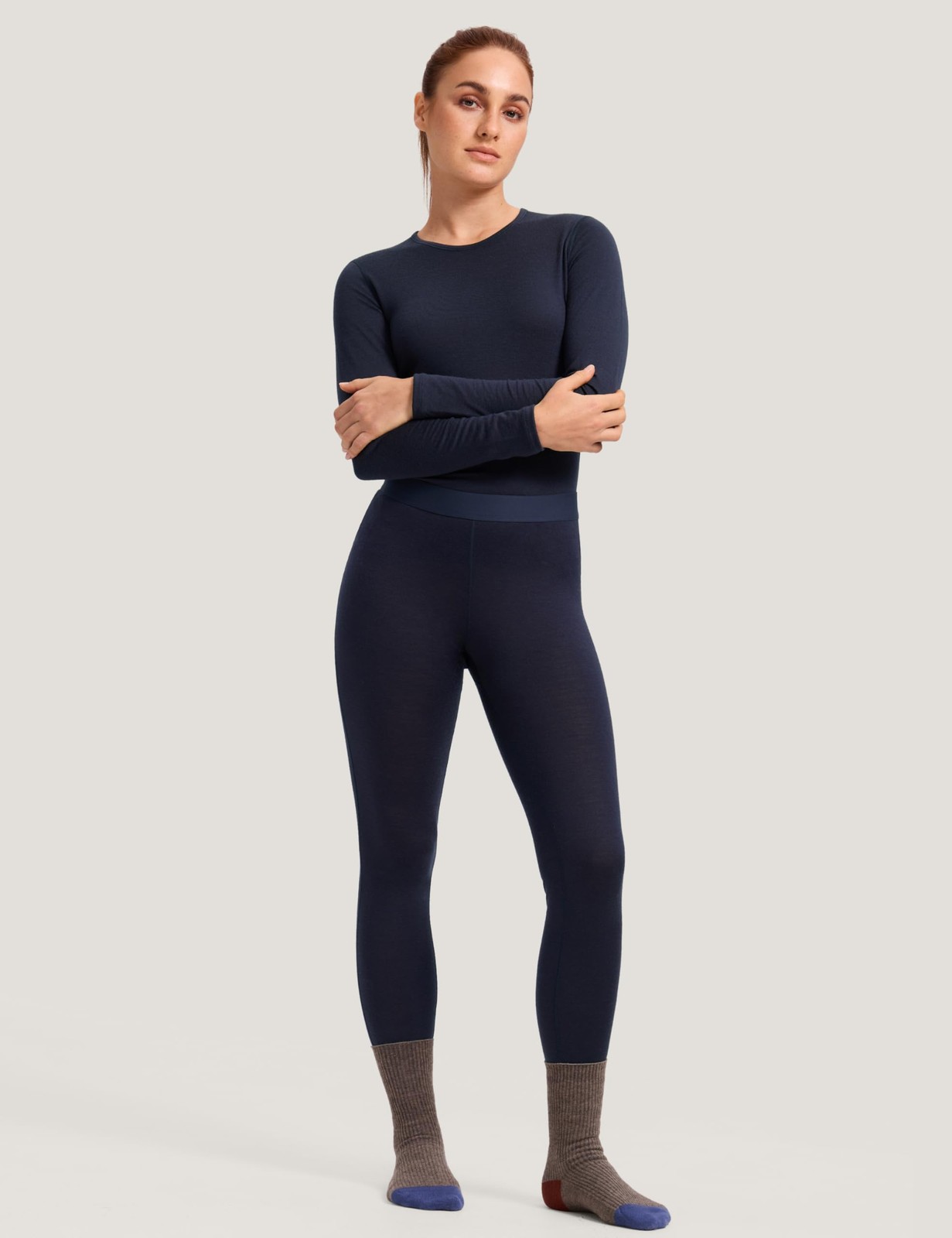 Womens 190 Merino Wool Base Layer Leggings – Hiking Outdoor Casual Thermal Un…
