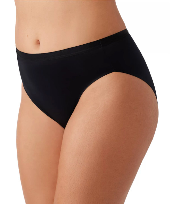 Wacoal SMALL (Size 5) Inner Sheen Hi-Cut Panty NWOT 871397 Black