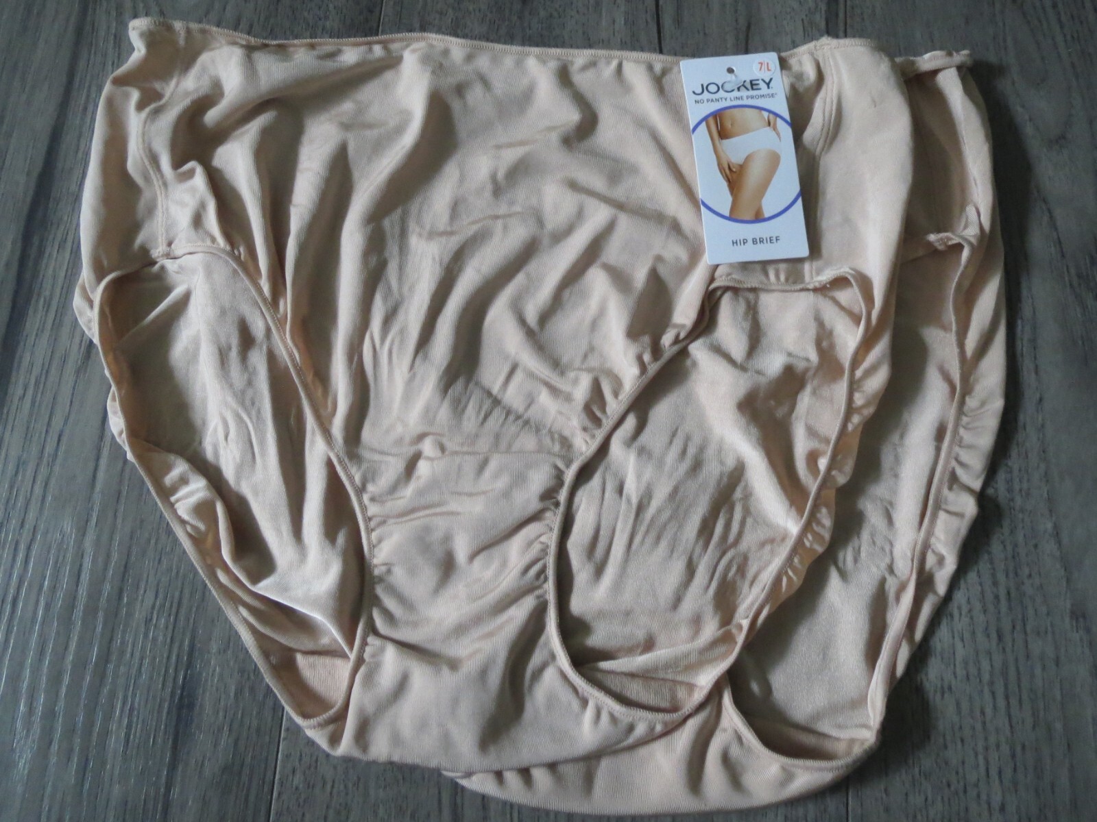 womens jockey lot/2 no pantyline promise Nude hip brief panties, sz 7/L, NWT