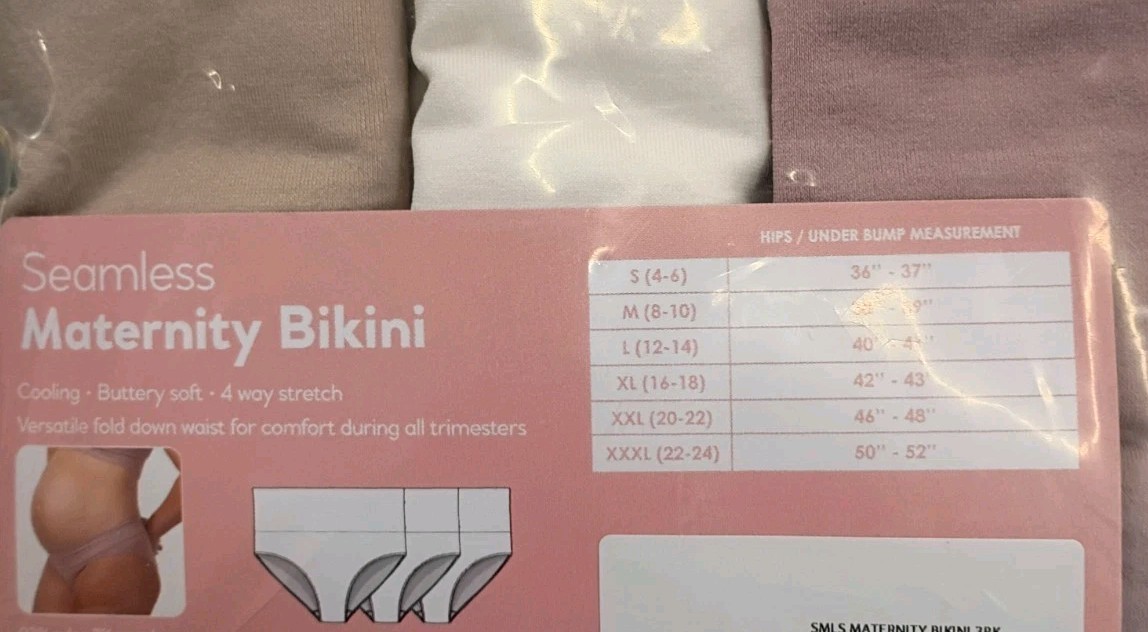 Destination Maternity Size XXXL Seamless Maternity Foldover Bikini Briefs