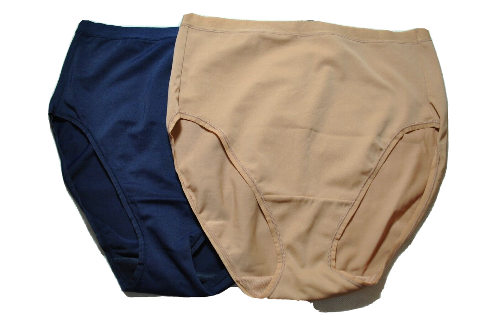 Breezies SleekLines Tummy Smoothing Hi-Cut Panty Set of 2,Ash Rose Large A451482