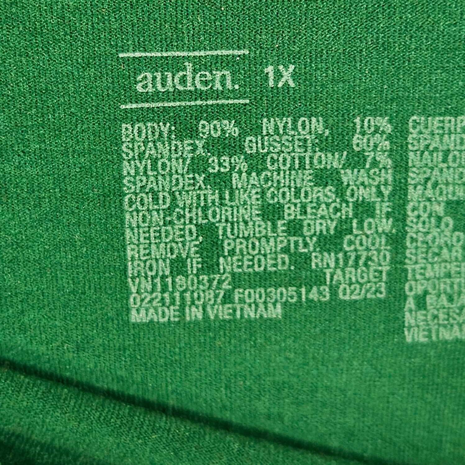Auden 2pk Seamless Boy Shorts Women Plus Size 1X Stretch Green