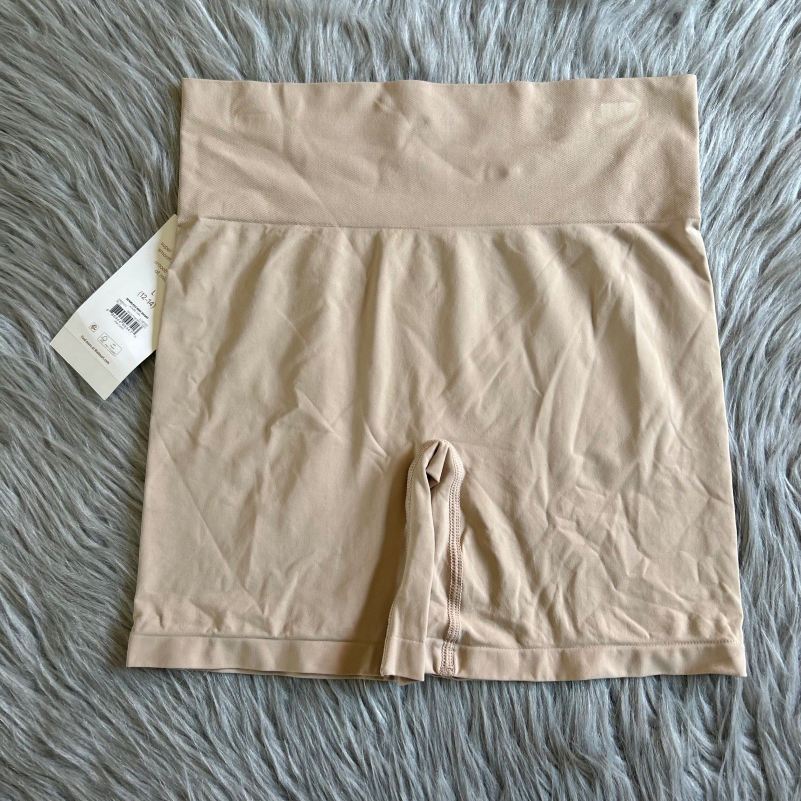 Joyspun Seamless Smoothing Bike Short Women’s Size Large Tan Shapewear Shaping